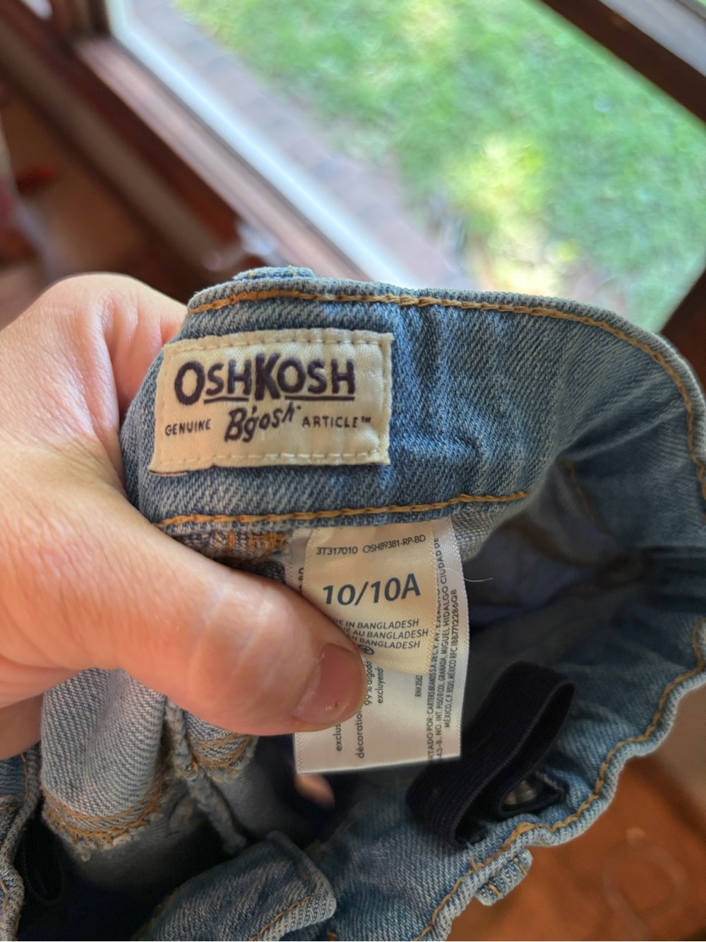 OshKosh B'gosh Light Blue Wide-Leg Kids Jeans with Butterfly Appliqués - Picture 4 of 4